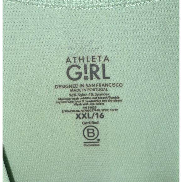 AthletaGirl Limitless Racerback Tank Top Mint Green Size 16 Fits Women XS/S - Picture 4 of 7
